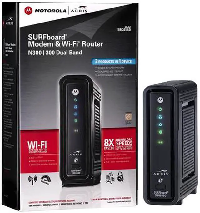 Alt view image 3 of 3 - ARRIS SBG6580 SURFboard Wireless Cable Modem Gateway - Certified Refurbished