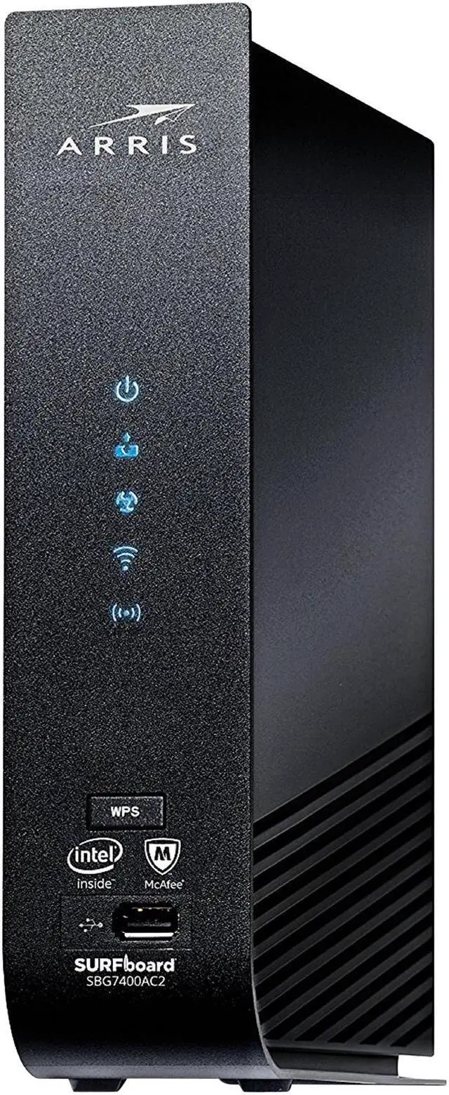 Alt view image 2 of 5 - Arris SURFboard SBG7400AC2 Cable Modem and Wi-Fi Router with ARRIS Secure Home Internet by McAfee