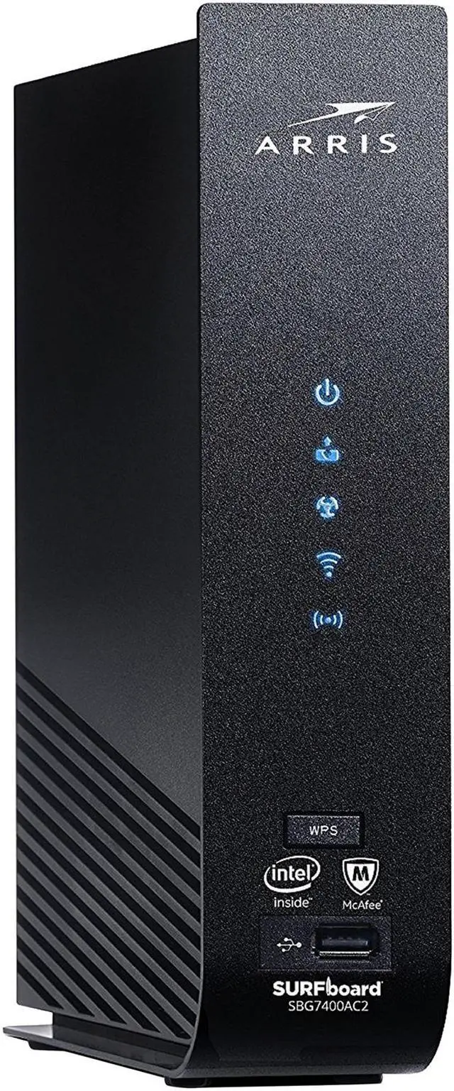 Alt view image 3 of 5 - Arris SURFboard SBG7400AC2 Cable Modem and Wi-Fi Router with ARRIS Secure Home Internet by McAfee