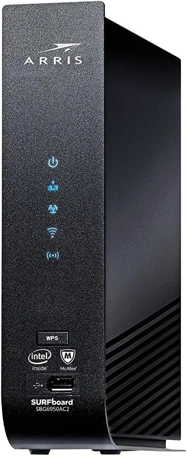 Alt view image 2 of 5 - ARRIS SBG6950AC2 Cable Modem and Wi-Fi Router with ARRIS Secure Home Internet by McAfee up to 300 Mbps Ethernet Port DOCSIS 3.0