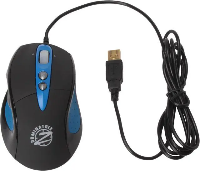 Alt view image 7 of 10 - OCZ Technology OCZMSDMXD Blue/Black 7 Buttons Tilt Wheel Laser Dominatrix Gaming Mouse
