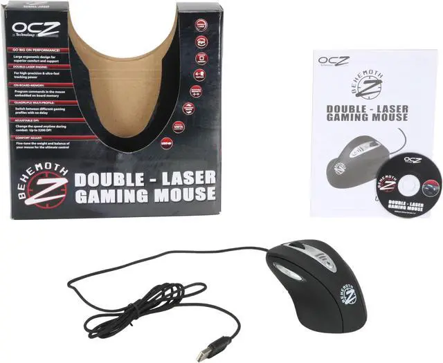 Alt view image 7 of 7 - OCZ Technology Behemoth Black USB Wired Laser Gaming Mouse