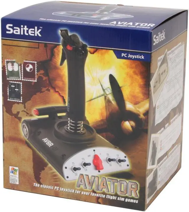 Alt view image 7 of 7 - Saitek PS33 Aviator Joystick