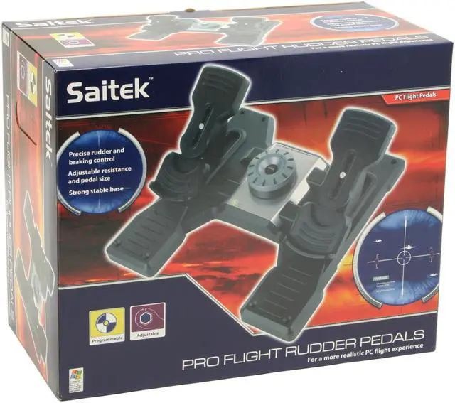 Alt view image 10 of 10 - Saitek PZ35 Pro Flight Rudder Pedals