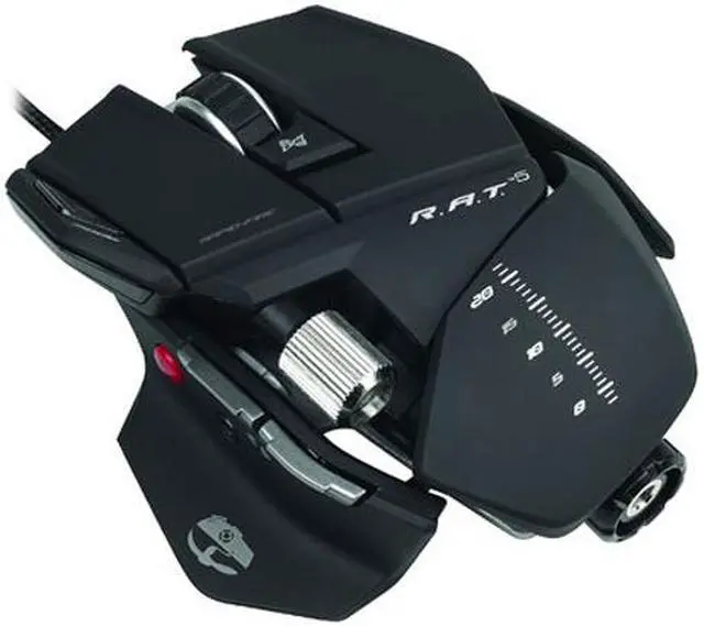 Alt view image 3 of 5 - Mad Catz MCB4370500B2/04/1 Black 5 Programmable Buttons and 2 regular left and right mouse buttons Buttons 1 x Wheel USB Wired Laser R.A.T. 5 Gaming Mouse