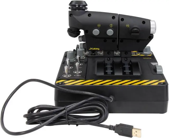 Alt view image 4 of 9 - Mad Catz Saitek Pro Flight X-55 Rhino H.O.T.A.S. (Hands on Throttle and Stick) System for PC