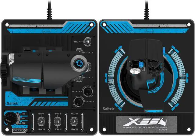 Alt view image 9 of 12 - Saitek Pro Flight X-56 Rhino H.O.T.A.S. (Hands on Throttle and Stick) System for PC