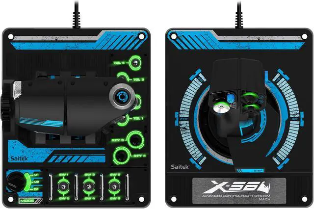 Alt view image 11 of 12 - Saitek Pro Flight X-56 Rhino H.O.T.A.S. (Hands on Throttle and Stick) System for PC