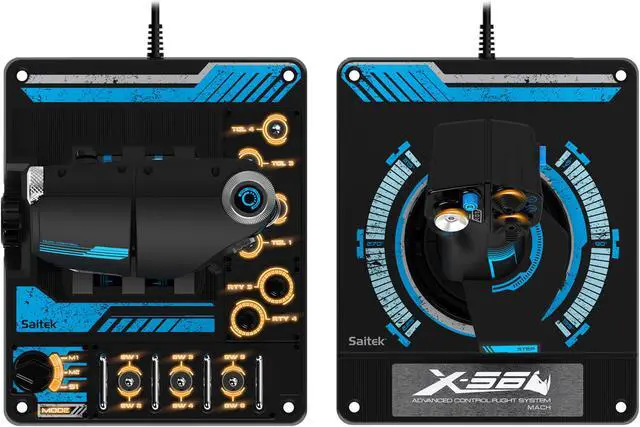 Alt view image 12 of 12 - Saitek Pro Flight X-56 Rhino H.O.T.A.S. (Hands on Throttle and Stick) System for PC