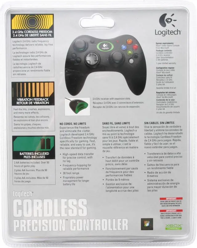 Alt view image 2 of 2 - Logitech Precision Wireless Controller for Xbox