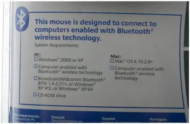Alt view image 2 of 3 - Logitech V270 Silver 3 Buttons 1 x Wheel Bluetooth Wireless Optical Notebook Mouse