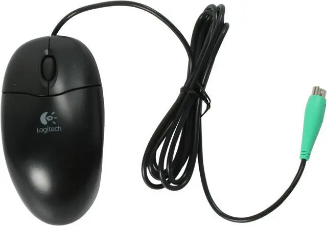 Alt view image 7 of 8 - Logitech SBF-96 Black 3 Buttons 1 x Wheel PS/2 Wired Optical Mouse - OEM