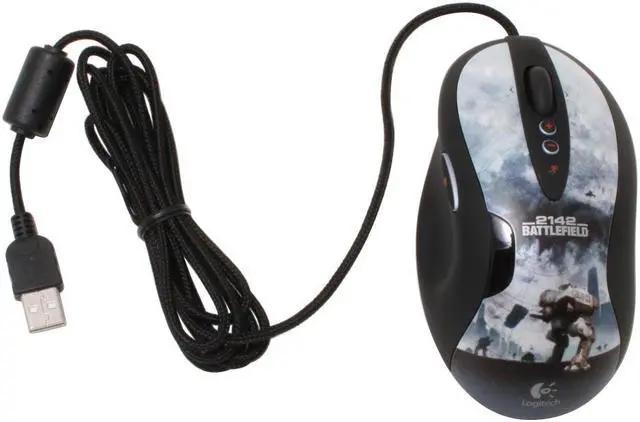 Alt view image 3 of 7 - Logitech 932281-0403 2-Tone 6 Buttons Tilt Wheel USB Wired Laser G5 Mouse - BF 2142 Special Edition