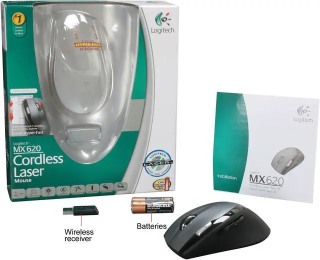 Alt view image 7 of 7 - Logitech MX 620 6 Buttons Tilt Wheel Cordless Laser Mouse