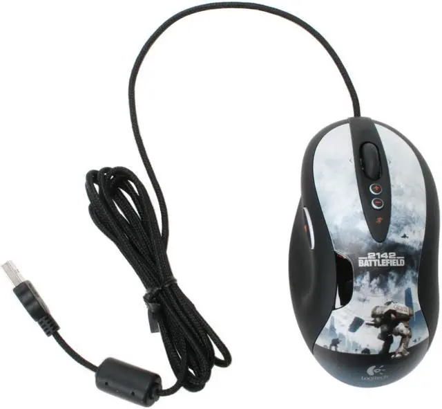 Alt view image 6 of 9 - Logitech 932281BUNDLE 2-Tone 6 Buttons 1 x Wheel USB Wired Laser 2000 dpi G5 Laser Mouse - Battlefield 2142 Special Edition