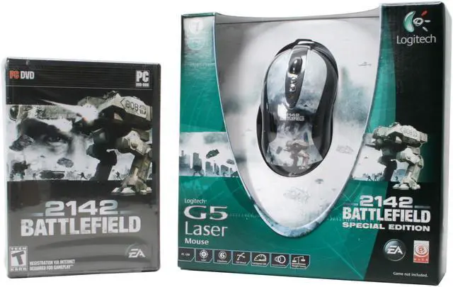 Alt view image 9 of 9 - Logitech 932281BUNDLE 2-Tone 6 Buttons 1 x Wheel USB Wired Laser 2000 dpi G5 Laser Mouse - Battlefield 2142 Special Edition