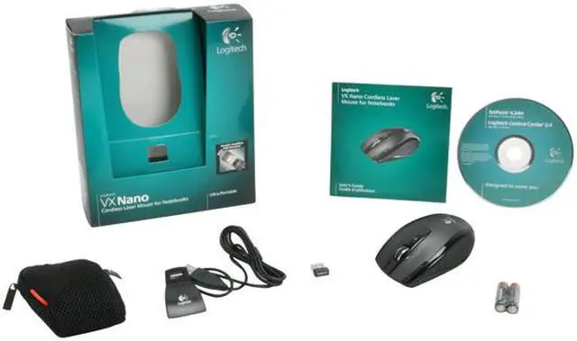 Alt view image 7 of 7 - Logitech VX Nano Black 6 Buttons Tilt Wheel Cordless Laser Mouse for Notebooks