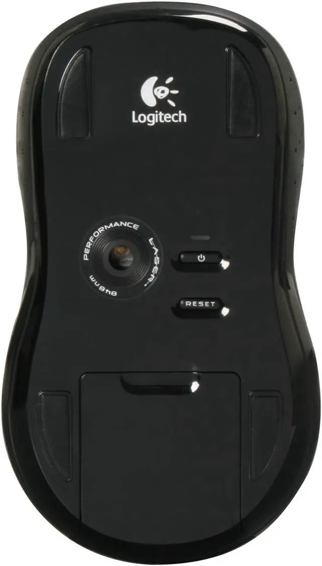 Alt view image 6 of 7 - Logitech LX8 Black/Blue Tilt Wheel Cordless Laser Mouse