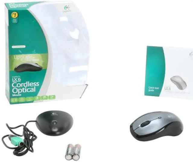 Alt view image 7 of 7 - Logitech LX6 Gray/Black 3 Buttons Tilt Wheel Cordless Optical Mouse