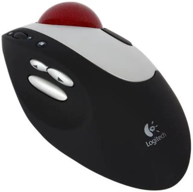 Alt view image 5 of 12 - Logitech Black/Silver Cordless Optical TrackMan