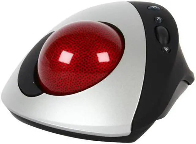 Alt view image 7 of 12 - Logitech Black/Silver Cordless Optical TrackMan