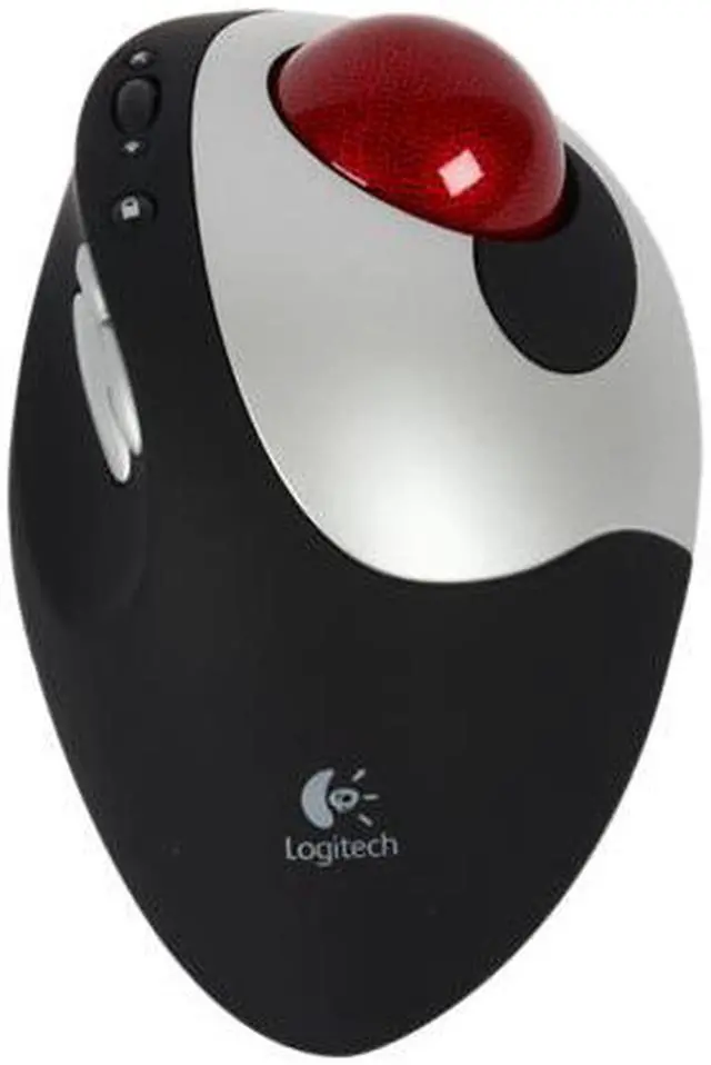 Alt view image 9 of 12 - Logitech Black/Silver Cordless Optical TrackMan