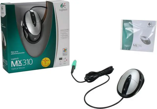 Alt view image 7 of 7 - Logitech MX310 6 Buttons 1 x Wheel USB or PS/2 Wired Optical Mouse