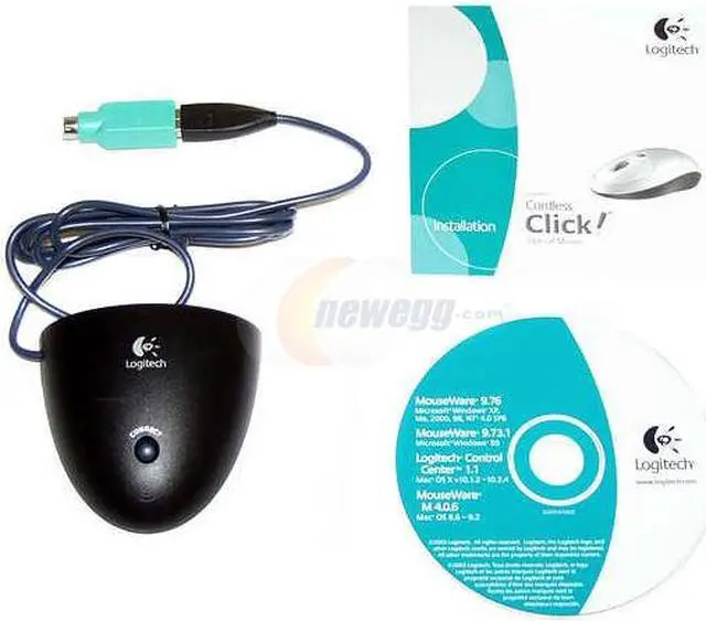 Alt view image 3 of 4 - Logitech Cordless Click! Plus 930951-0403 2-Tone 6 Buttons 1 x Wheel RF Wireless Optical Mouse