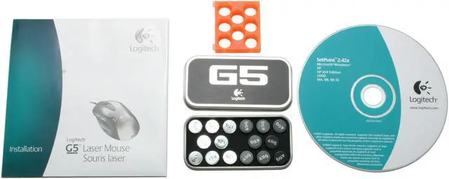 Alt view image 5 of 6 - Logitech G5 2-Tone 6 Buttons 1 x Wheel USB Wired Laser Mouse