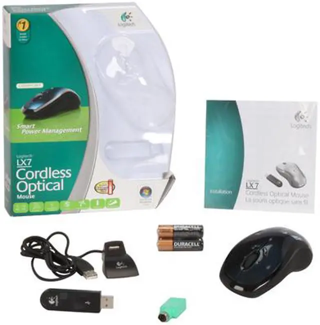 Alt view image 7 of 7 - Logitech LX7 Blue 5 Buttons Tilt Wheel RF Wireless Optical Mouse