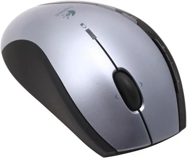 Alt view image 2 of 7 - Logitech MX610 Silver/Black 10 Buttons Tilt Wheel RF Wireless Laser Mouse