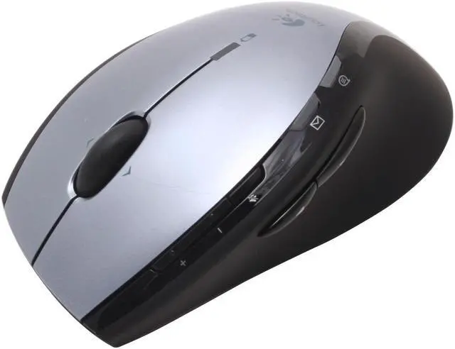 Alt view image 4 of 7 - Logitech MX610 Silver/Black 10 Buttons Tilt Wheel RF Wireless Laser Mouse