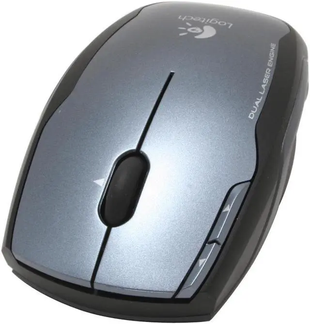 Alt view image 2 of 7 - Logitech 931453-0403 Gray 5 Buttons Tilt Wheel Cordless Laser V400 Storm Notebook Mouse