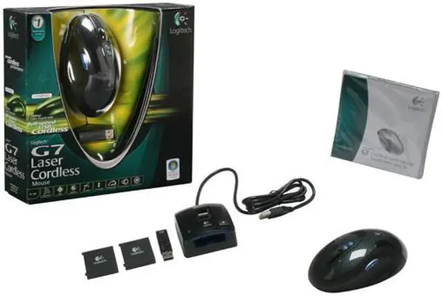 Alt view image 7 of 7 - Logitech G7 Black 6 Buttons Tilt Wheel Cordless Laser Mouse