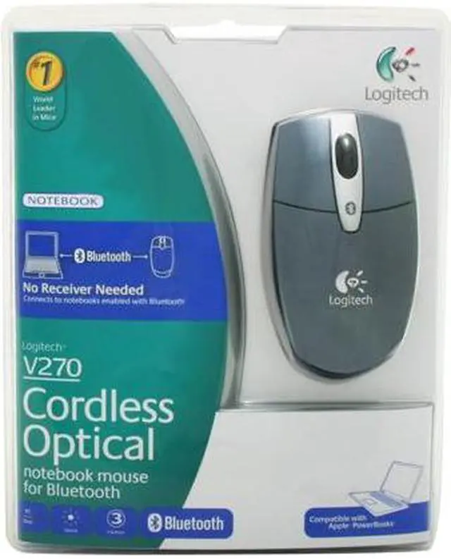 Main image of Logitech V270 931566-0403 Gray 3 Buttons 1 x Wheel Bluetooth Wireless Optical Notebook Mouse