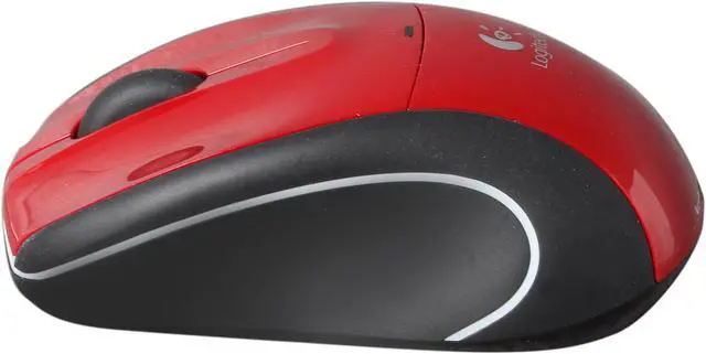 Alt view image 3 of 6 - Logitech V450 Nano Red 3 Buttons Tilt Wheel USB Cordless Laser Mouse