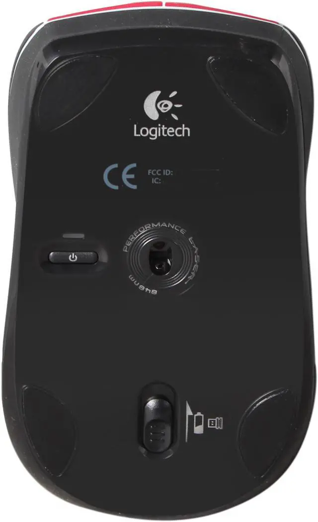 Alt view image 4 of 6 - Logitech V450 Nano Red 3 Buttons Tilt Wheel USB Cordless Laser Mouse
