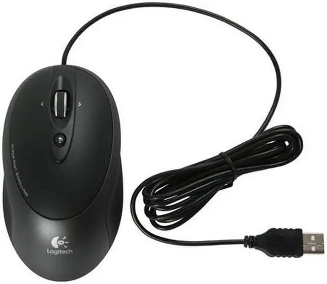 Alt view image 6 of 7 - Logitech RX1500 Black 3 Buttons Tilt Wheel USB Corded Laser Mouse - OEM
