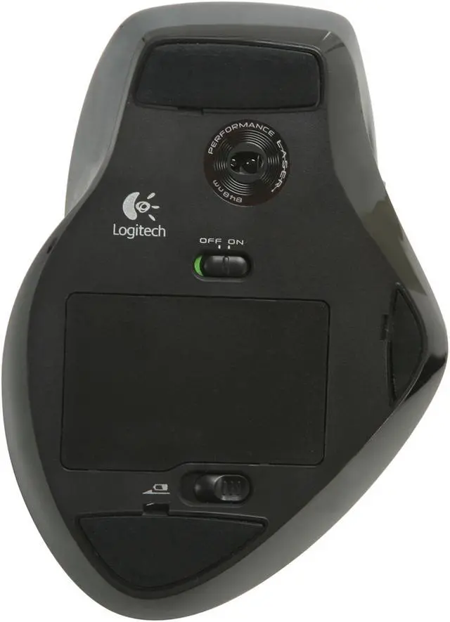 Alt view image 8 of 9 - Logitech MX 1100 Black Tilt Wheel 2.4 GHz Cordless Laser Mouse