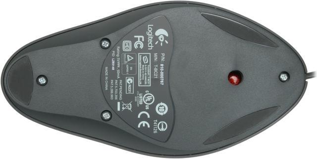 Alt view image 6 of 8 - Logitech Trackman Marble Mouse, Four-Button, Programmable, Dark Gray
