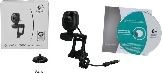 Alt view image 7 of 7 - Logitech QuickCam 3000 USB 2.0 Webcam for Business