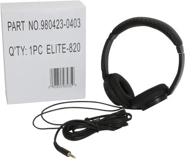 Alt view image 5 of 5 - Labtec Elite 820B 3.5mm Connector Circumaural Headphone