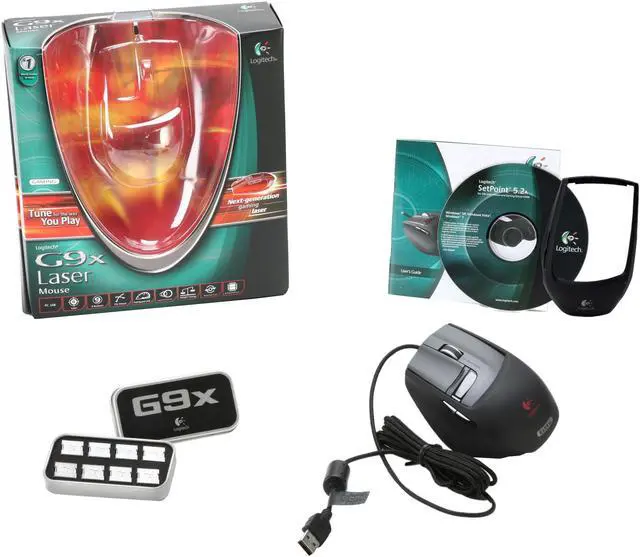Alt view image 7 of 7 - Logitech G9x Black Two modes scroll USB Wired Laser Gaming Mouse