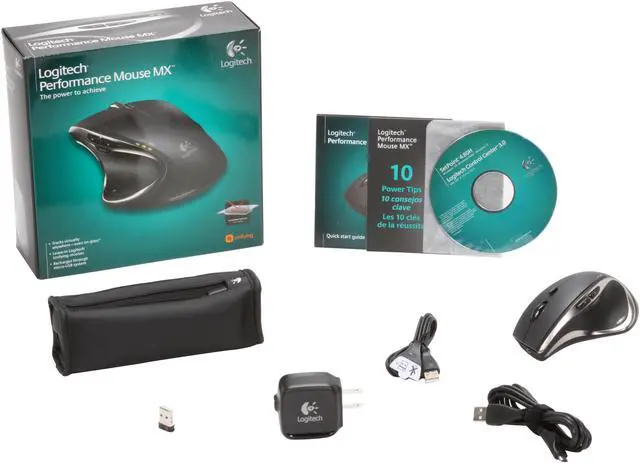 Alt view image 6 of 5 - Logitech Wireless Performance Mouse MX for PC and Mac, Large Mouse, Long Range Wireless Mouse