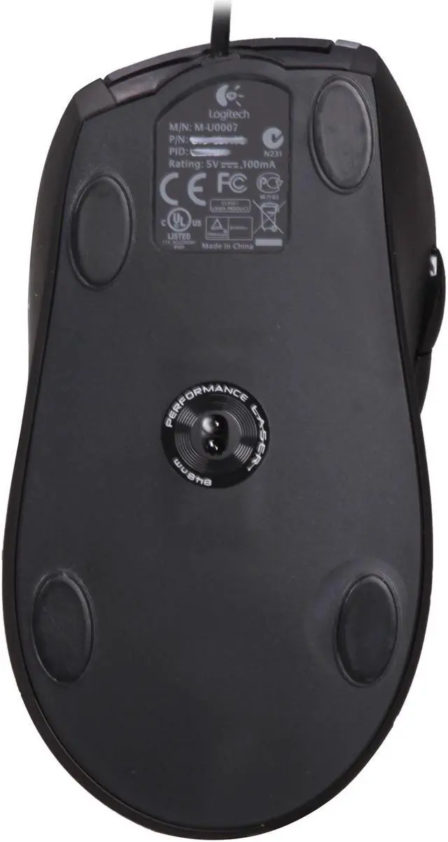 Alt view image 5 of 5 - Logitech M500 Black Tilt Wheel USB Corded Laser Mouse
