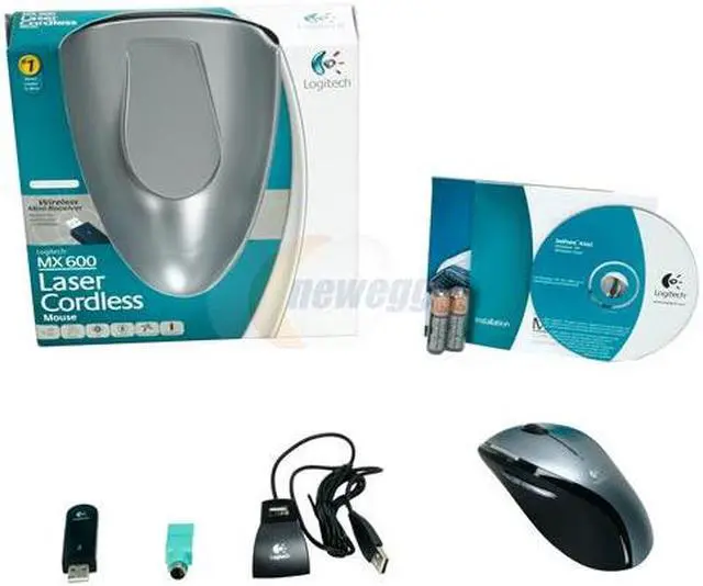 Alt view image 5 of 5 - Logitech MX 600 Silver / Black Tilt Wheel Cordless Laser Mouse