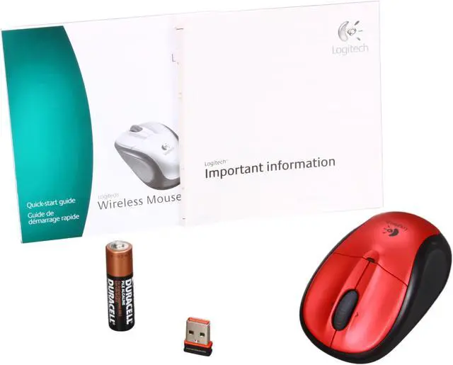 Alt view image 6 of 6 - Logitech M305 Crimson Red 1 x Wheel USB RF Wireless Mouse