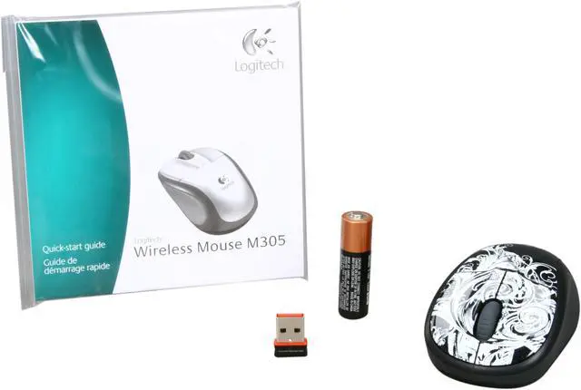 Alt view image 5 of 6 - Logitech M305 Dark Fleur 3 Buttons Tilt Wheel USB RF Wireless Optical Mouse