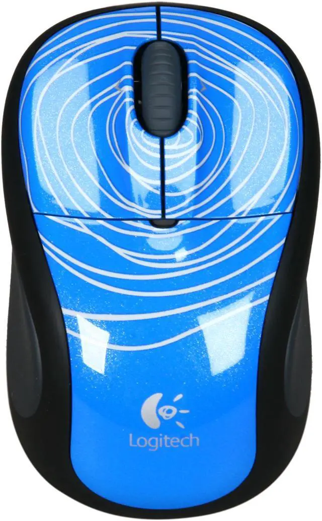 Alt view image 2 of 6 - Logitech M305 Blue Swirl 1 x Wheel USB RF Wireless Mouse