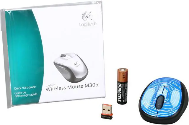 Alt view image 5 of 6 - Logitech M305 Blue Swirl 1 x Wheel USB RF Wireless Mouse